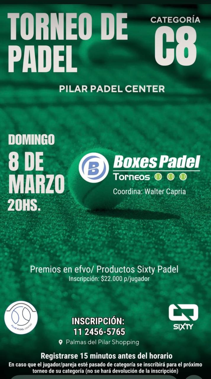 Logo Pilar Padel Center 8-3-2026